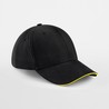 Cap - mod. B20:Black, 100% cotton, Yellow, One Size